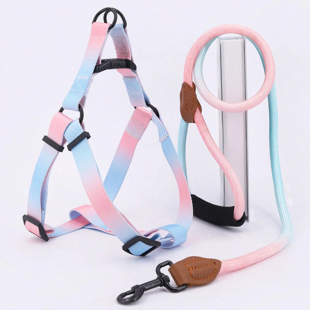 Set de Arnés y Correa Colorido para Perros – Ideal para Uso Interior y Exterior