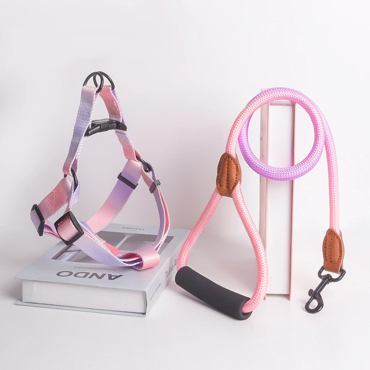 Set de Arnés y Correa Colorido para Perros – Ideal para Uso Interior y Exterior
