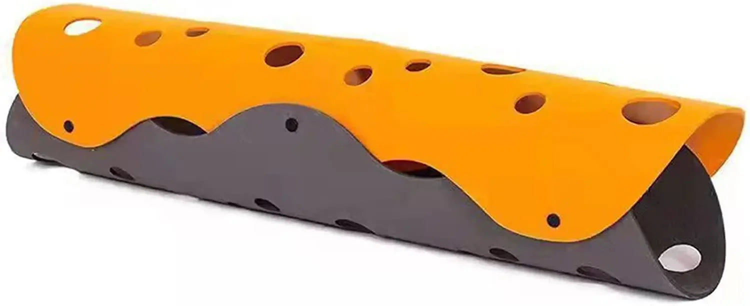Cat Tunnels Bed Foldable Pet Tunnel Tube Bed with Holes DIY Cats Play Mat Cat Activity Rug Toy for Interacti