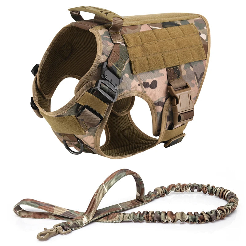 Arnés táctico militar para perros grandes – Set de entrenamiento con correa