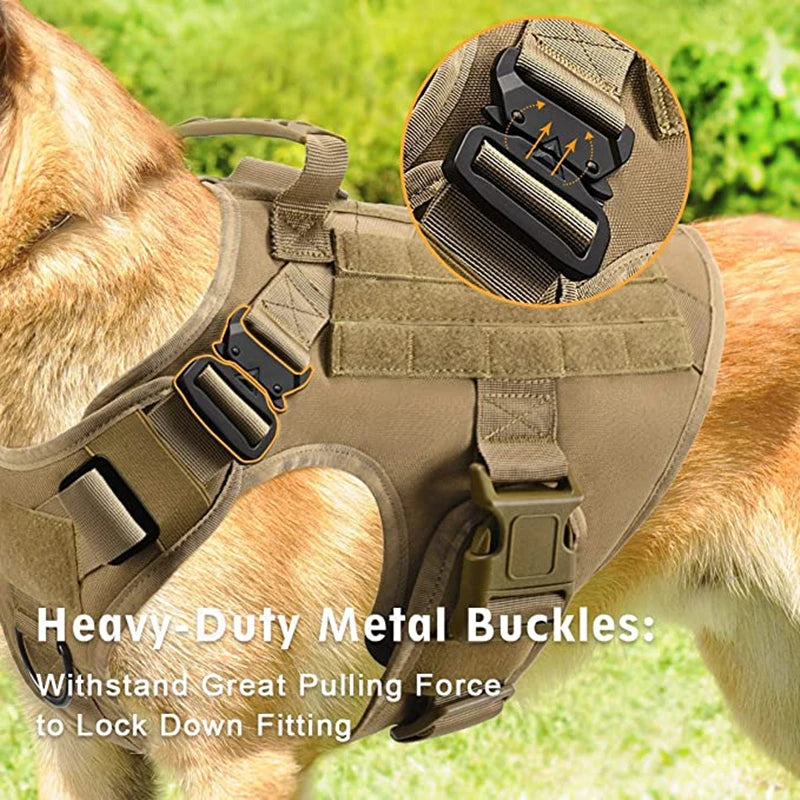 Arnés táctico militar para perros grandes – Set de entrenamiento con correa