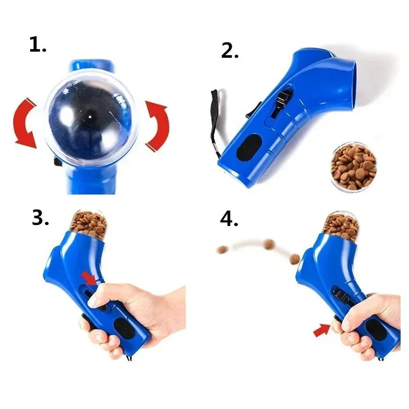 Dog and Cat Snack Dispenser Portable Interactive Training Tool with Aerodynamic Treat Durable Bite Resistant Large Capacity Snac