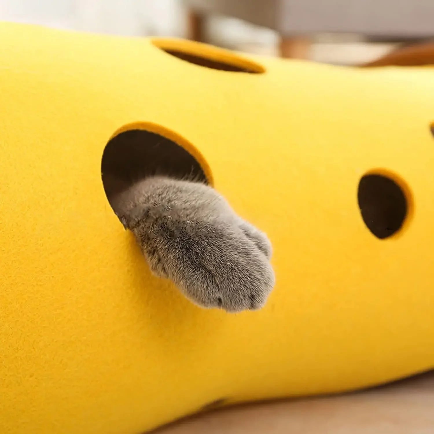 Cat Tunnels Bed Foldable Pet Tunnel Tube Bed with Holes DIY Cats Play Mat Cat Activity Rug Toy for Interacti