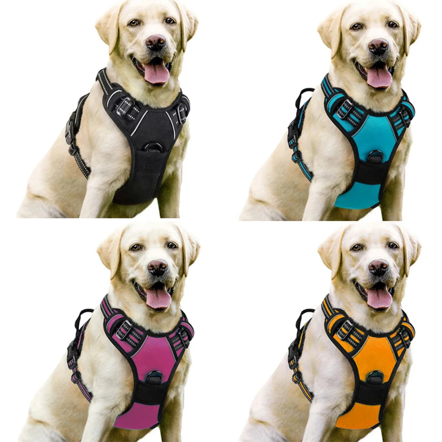 Arnés tipo chaleco para perros medianos y grandes – Cómodo, resistente y seguro