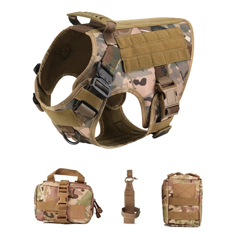 Arnés táctico militar para perros grandes – Set de entrenamiento con correa
