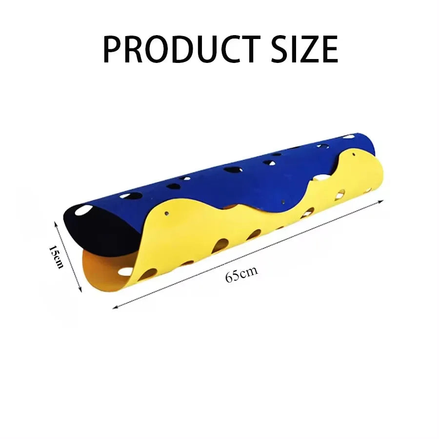 Cat Tunnels Bed Foldable Pet Tunnel Tube Bed with Holes DIY Cats Play Mat Cat Activity Rug Toy for Interacti
