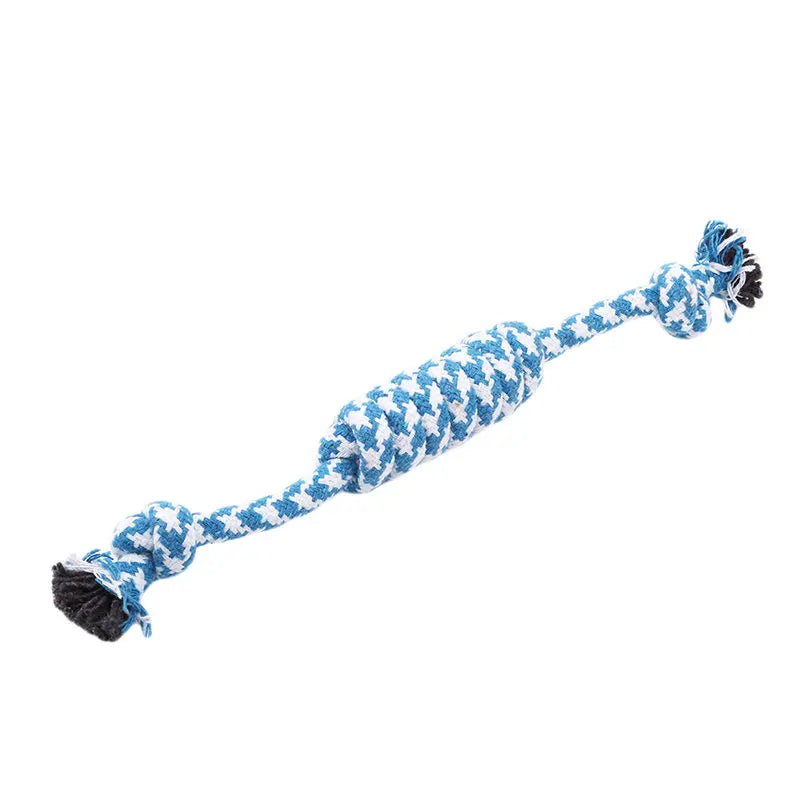 Dog Chewing Toys Puppy Colorful Cotton Knot Toy Juguetes Para Perro Durable Braided Bone Rope Funny Tool Игрушки Для Собак