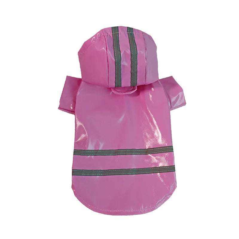 Dog Raincoat Pet Waterproof Clothes Reflective Puppy Raincoats Chihuahua Rainjacket Bulldog Cape Poncho Costume Dogs Rainwear