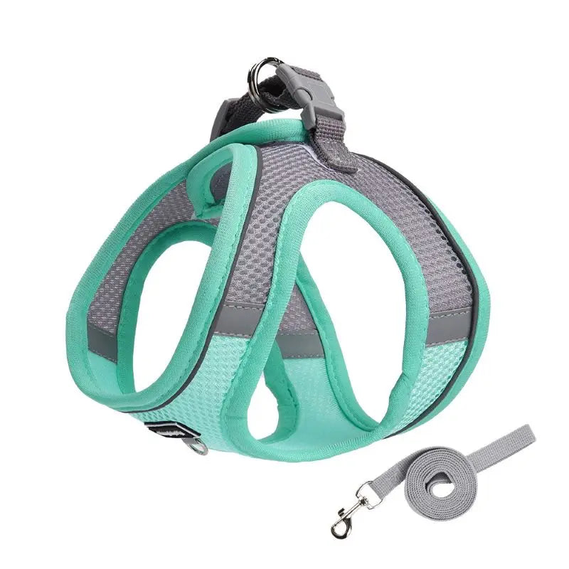 Arnés Ajustable con Correa para Perros Pequeños y Gatos – Reflectivo y Cómodo