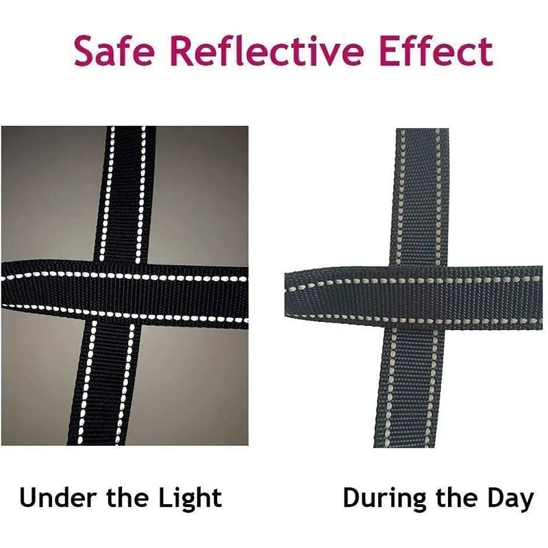 Correa reflectiva para perro – Arnés con collar, resistente y ajustable