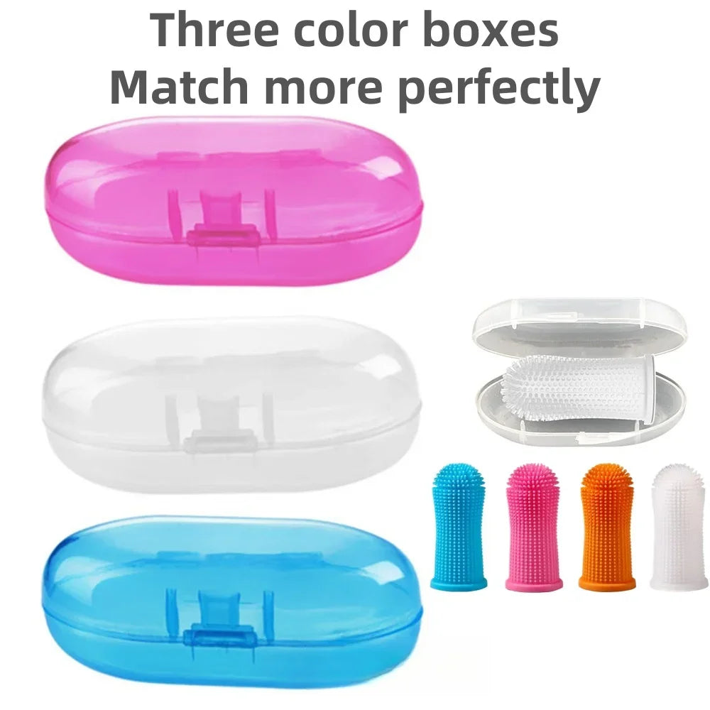360 Silicone Pet Finger Toothbrush Dog Cat Oral Care Glove Full Range Teeth Cleaning BPA Free Gentle Gum Massage Tool Durable