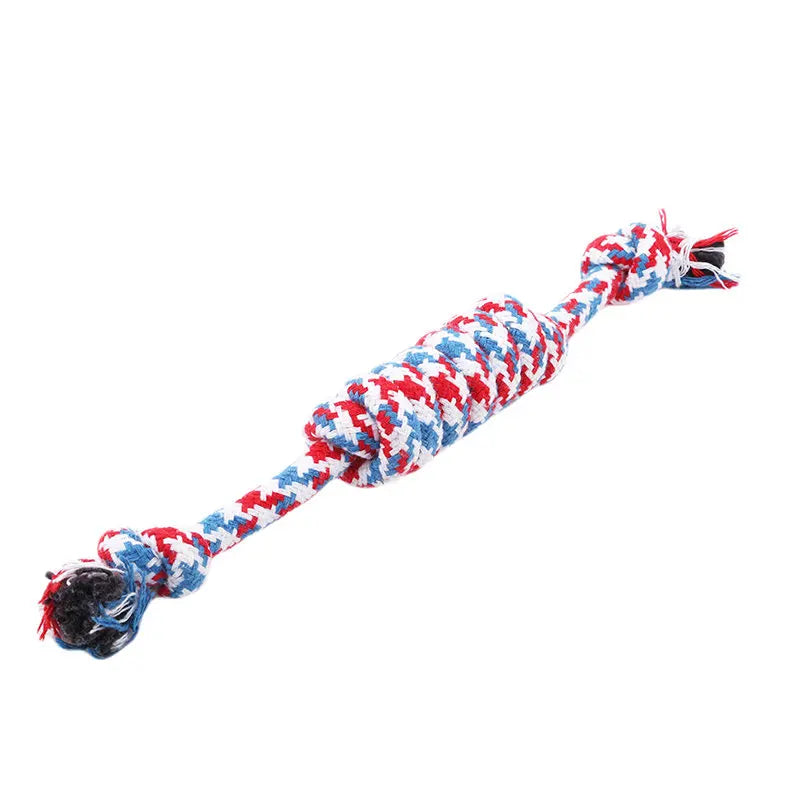 Dog Chewing Toys Puppy Colorful Cotton Knot Toy Juguetes Para Perro Durable Braided Bone Rope Funny Tool Игрушки Для Собак